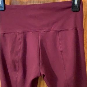 WHBM burgundy leggings.